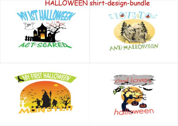 Download HALLOWEEN Shirt-design-bundle - Design Collection