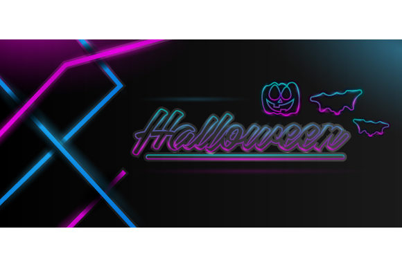 Download Halloween Neon Light Background Design - Design Collection