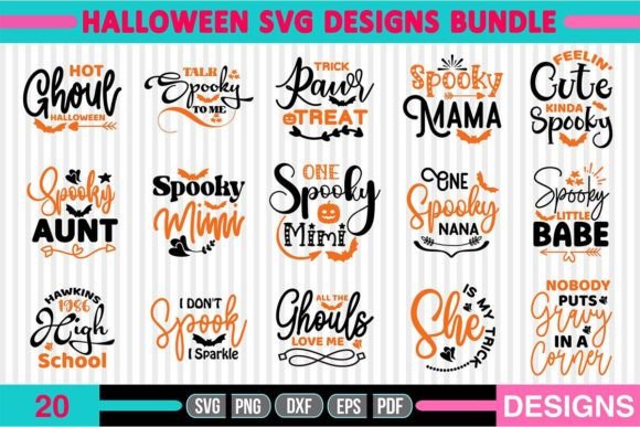 Download Halloween SVG Designs Bundle - Design Collection