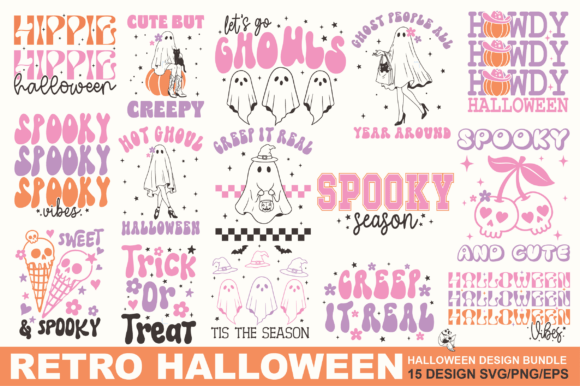 Download Retro Halloween Design Svg Png Bundle - Design Collection