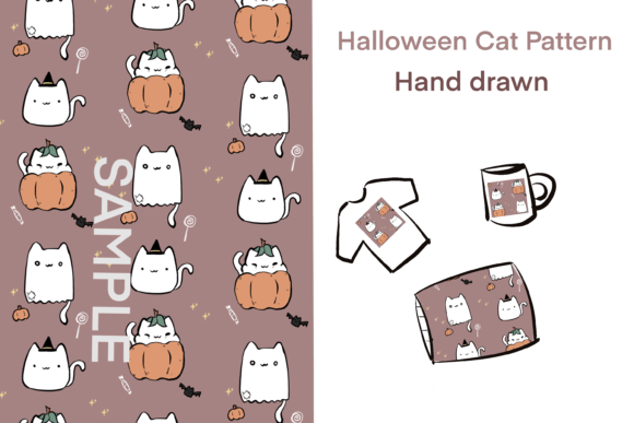 Download Halloween Cat Pattern - Halloween cat pattern Collection