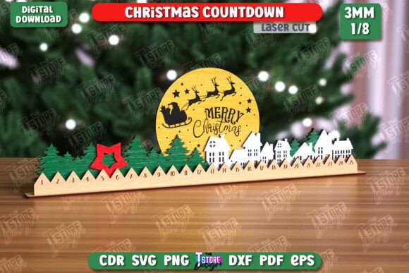 Download Christmas Countdown Laser Cut Design - Design Collection