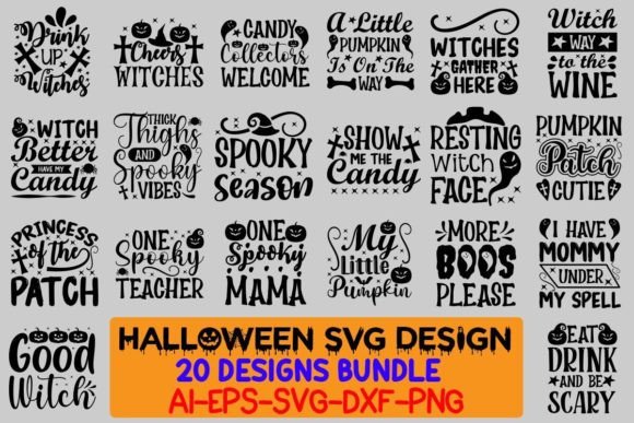 Download Halloween SVG Designs Bundle - Design Collection