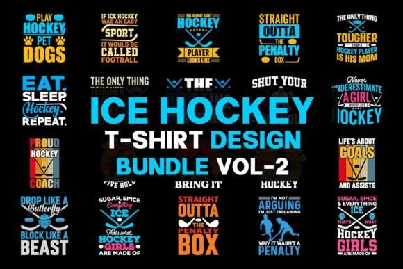 Download Ice Hockey T-shirt Vector Design VOL-2 - Design Collection