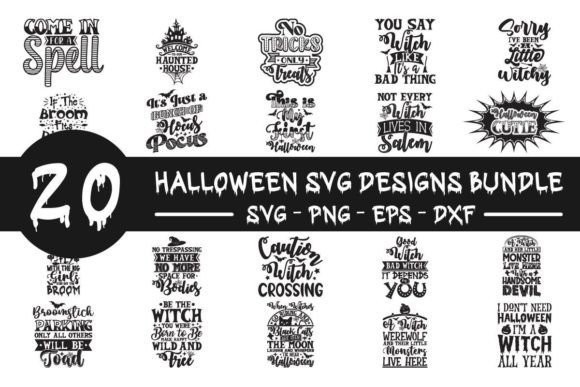 Download Halloween SVG Designs Bundle - Design Collection