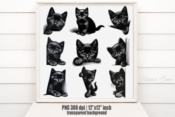 Download Halloween Black Cat Pattern Designs PNG - Design Collection