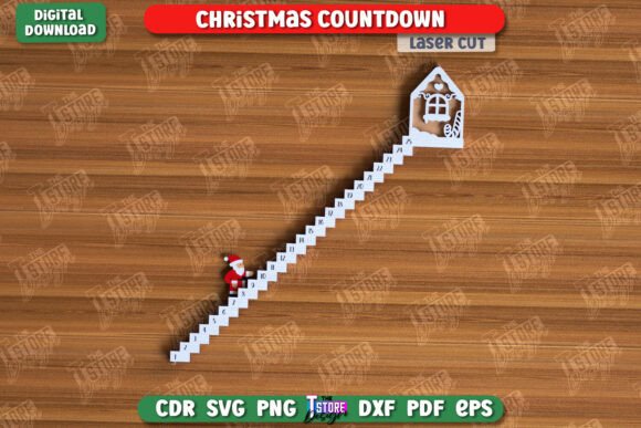 Download Christmas Countdown Laser Cut Design - Design Collection