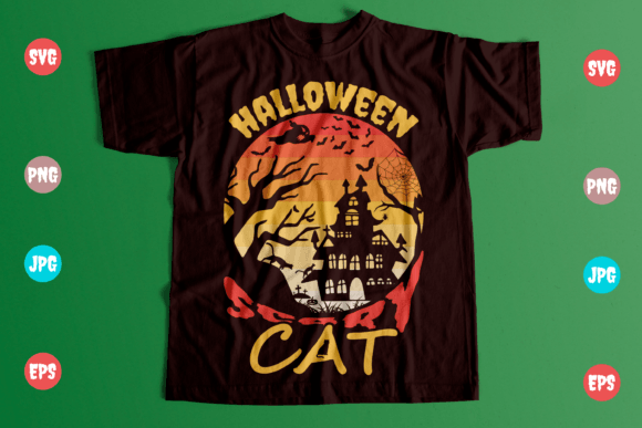 Download Halloween Scary Cat T-Shirt Design - Design Collection