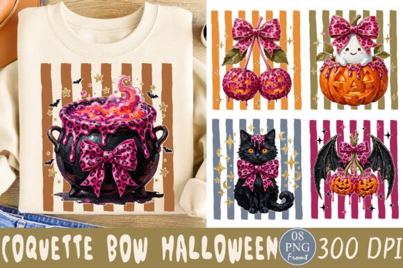 Download Coquette Bow Halloween Design Bundle - Design Collection