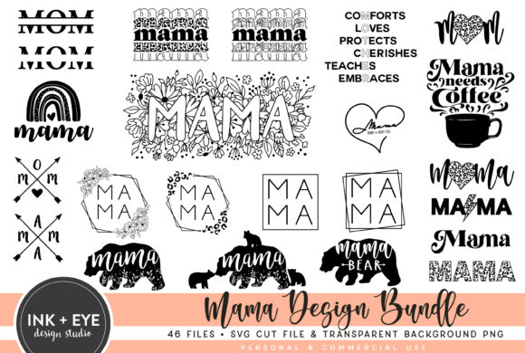 Download Mama Designs SVG - Mom Cut File Bundle - Design Collection