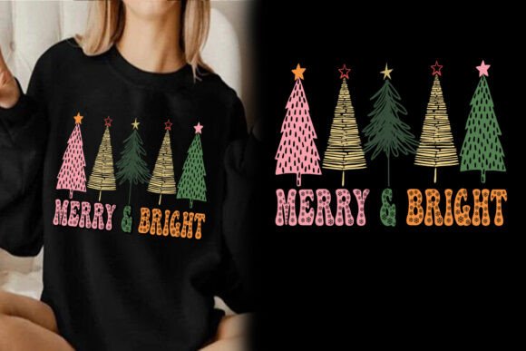 Download Merry and Bright Retro Christmas Design - Design Collection