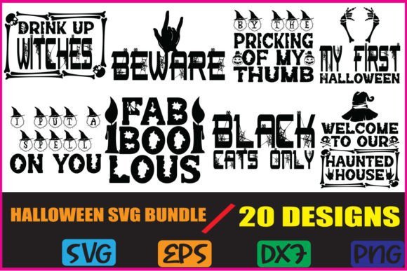 Download 20 Halloween Svg Designs Bundle - Design Collection