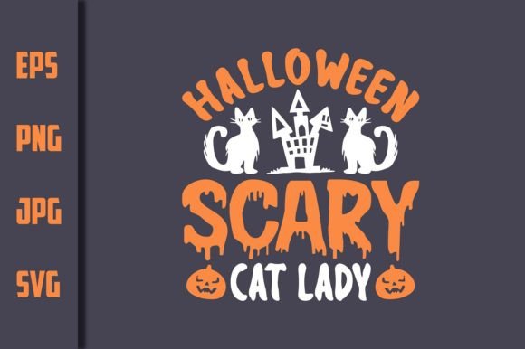 Download Halloween Scary Cat Lady - Vector Design - Design Collection