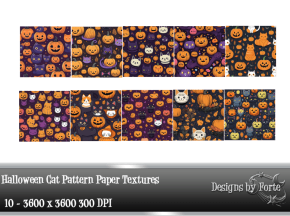 Download Halloween Cat Pattern Textures - Halloween cat pattern Collection