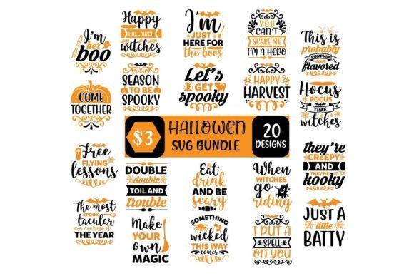 Download Halloween SVG Designs Bundle - Design Collection