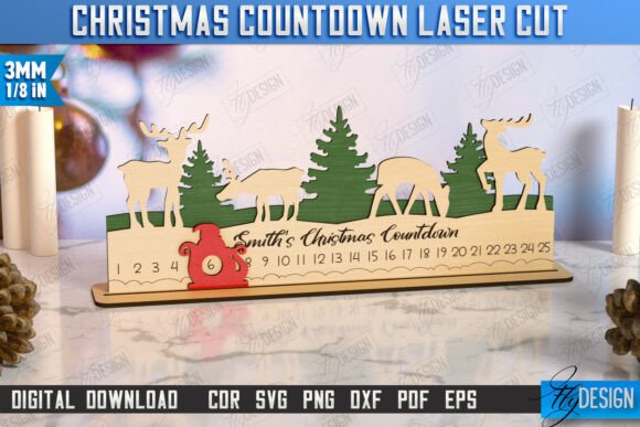 Download Christmas Countdown Laser Cut Design - Design Collection