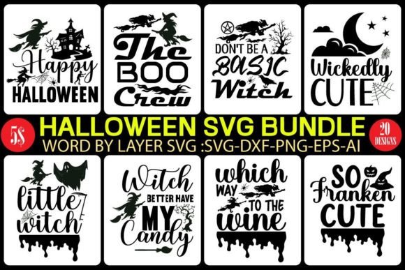 Download Halloween SVG Designs Bundle - Design Collection