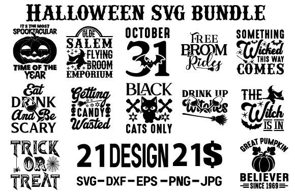 Download Halloween Svg Designs Bundle - Design Collection