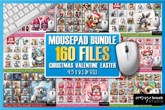 Download Mouse Pad Bundle 160 Sublimation Designs - Design Collection