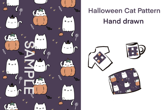 Download Halloween Cat Pattern - Halloween cat pattern Collection