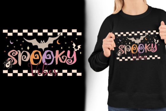Download Spooky Vibes Retro Halloween Tee Design - Design Collection