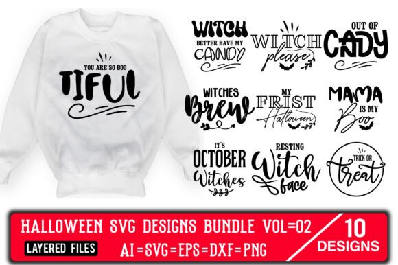 Download Halloween SVG Designs Bundle Vol=02 - Design Collection