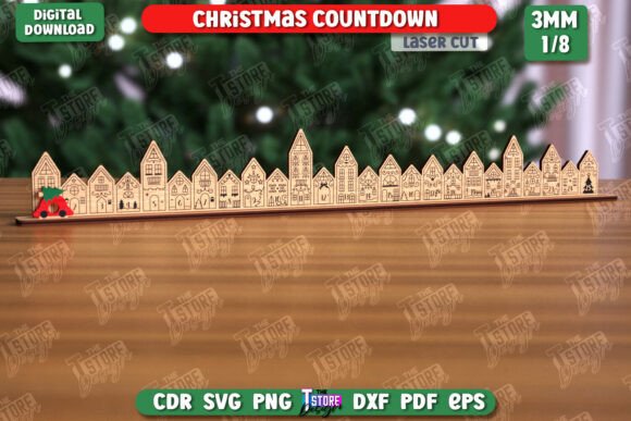 Download Christmas Countdown Laser Cut Design - Design Collection